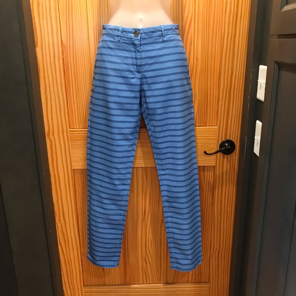 GAP Size 2 Blue Striped Khakis Pants